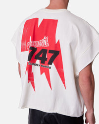 MNML Grim Cutoff Muscle T-Shirt Off White