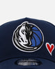 New Era Dallas Mavericks 'Team Color Hearts' 9FORTY A-Frame Snapback Official Team Color