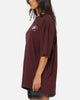 Nike Women's Sportswear Country Club Graphic Oversized T-Shirt Burgundy