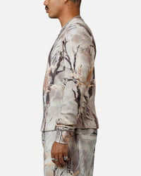 MNML Washed Waffle Thermal Long Sleeve T-Shirt Snow Camo