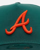 New Era Atlanta Braves 'Citrus 2.0' 9FORTY A-Frame Snapback Dark Green/Orange