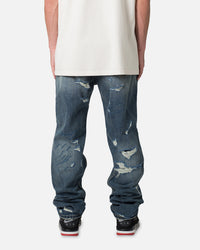 MNML V567 Baggy Destroyed Denim Jeans Blue
