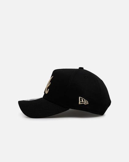New Era Atlanta Braves 'Raised Metallic Chainstitch' 9FORTY A-Frame Snapback Black