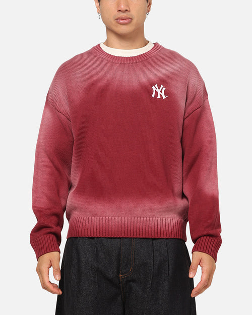 Majestic Athletic New York Yankees Black Letter Knit Crewneck Sour Cherry