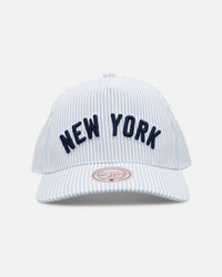 Mitchell & Ness New York Yankees 'Seersucker' Pro Pinch Snapback Blue/White