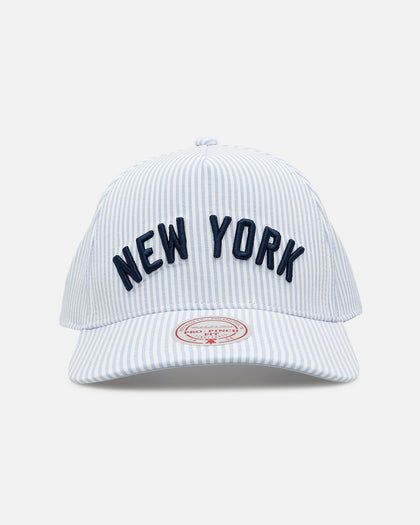 Mitchell & Ness New York Yankees 'Seersucker' Pro Pinch Snapback Blue/White