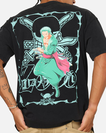 73Studio X One Piece Zoro Vintage T-Shirt Off Black