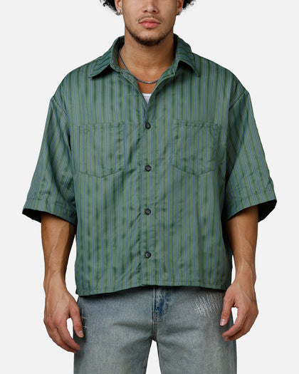MNML Strip One Pocket Pajama Shirt Green