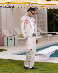 Loiter Western Trouser Off White
