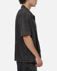 Saint Morta Graves Short Sleeve Button Up T-Shirt Black Shadow