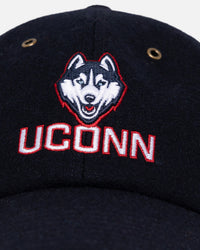 47 Brand UConn Huskies Wooly Clean Up Strapback Navy