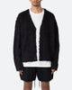 MNML Fuzzy Cardigan Sweater Black