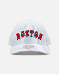 Mitchell & Ness Boston Red Sox 'Seersucker' Pro Pinch Snapback Blue/White