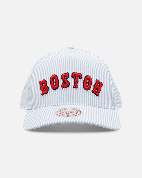 Mitchell & Ness Boston Red Sox 'Seersucker' Pro Pinch Snapback Blue/White