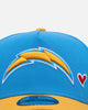 New Era Los Angeles Chargers 'Team Color Hearts' 9FORTY A-Frame Snapback Official Team Color