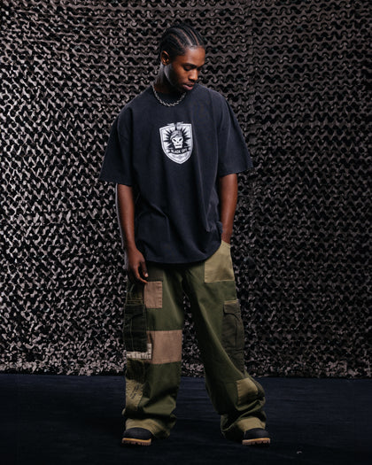 73Studio X Call Of Duty Black Ops Vintage T-Shirt Black Acidwash