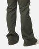 MNML D519 Leather Zipper Flare Pants Charcoal Grey