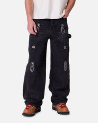MNML Ultra Baggy Western Jewel Jeans Washed Black