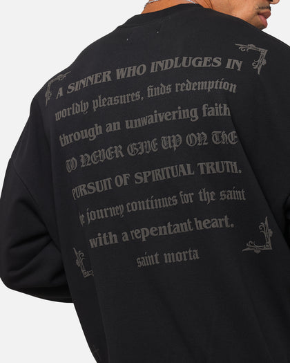 Saint Morta Repentant Heart Crewneck Black