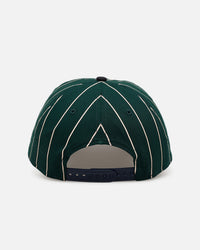 New Era New York Yankees 'Pinstripe' 9FORTY A-Frame Snapback Dark Green