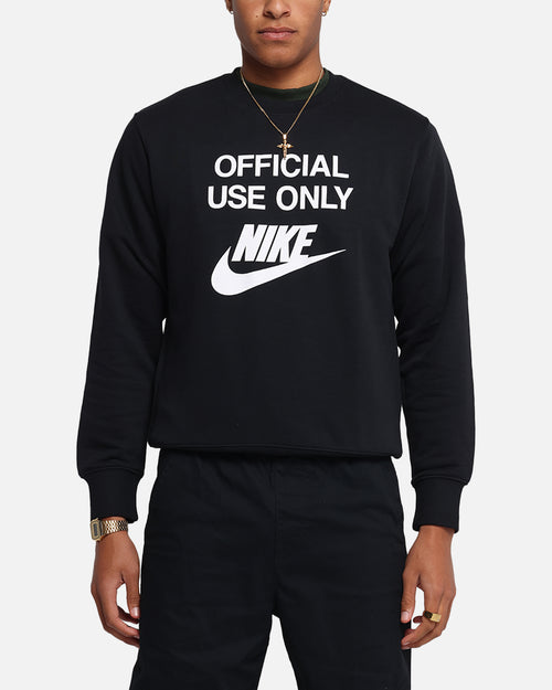 Nike Club French Terry Crewneck Black/White