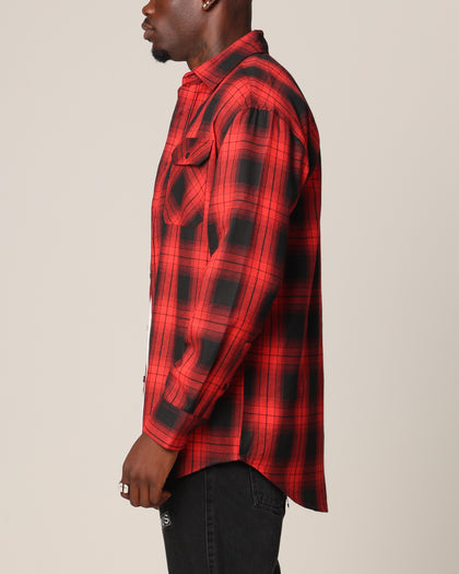Saint Morta Icon Flannel Shirt Red/Black