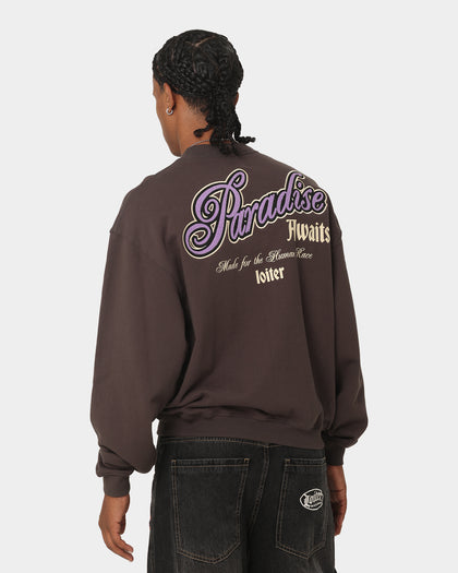 Loiter Paradise Crewneck Off Black