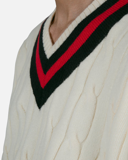 MNML Classic V Neck Sweater Off White