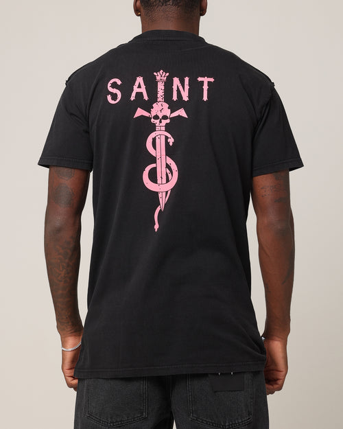 Saint Morta Daggers Lafayette T-Shirt Vintage Black/Pink