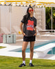 Loiter Gummy Ringer T-Shirt Charcoal