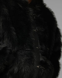 Loiter Eastern Bloc Fur Jacket Black