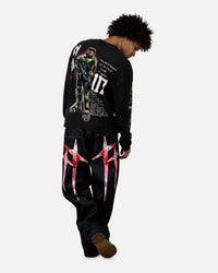 73Studio X Halo 2 Long Sleeve T-Shirt Black Acidwash