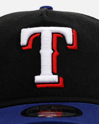 New Era Texas Rangers 'Pigment Dye Two Tone' 9FORTY A-Frame Snapback Black/Official Team Color