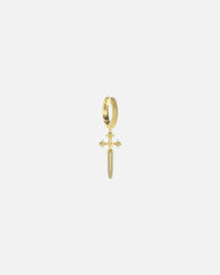Guess Mainline Rebel Knight Dagger Crystal Earring Gold