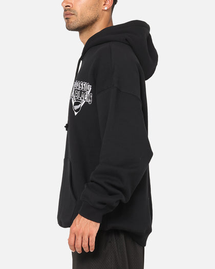 Mitchell & Ness All Blacks Rugby Union Classic Silver Fern Hoodie Solid Black