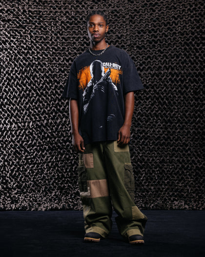 73Studio X Call Of Duty Black Ops 2 Vintage T-Shirt Black Acidwash