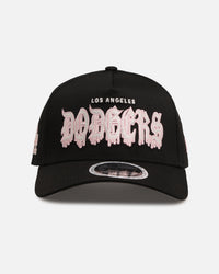 New Era Los Angeles Dodgers 'Drip Glow Script' 9FORTY A-Frame Snapback Black/Pink