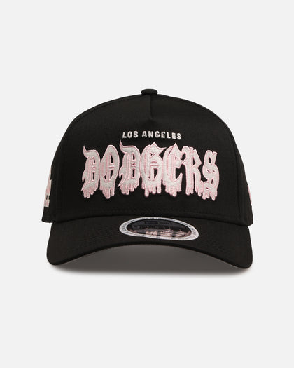 New Era Los Angeles Dodgers 'Drip Glow Script' 9FORTY A-Frame Snapback Black/Pink