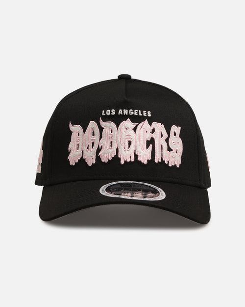 New Era Los Angeles Dodgers 'Drip Glow Script' 9FORTY A-Frame Snapback Black/Pink