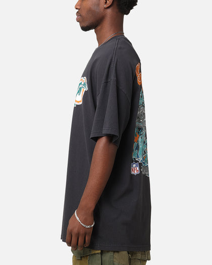 Mitchell & Ness Miami Dolphins 'Alter Ego' Flames T-Shirt Faded Black