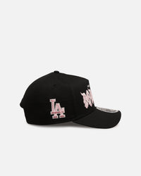New Era Los Angeles Dodgers 'Drip Glow Script' 9FORTY A-Frame Snapback Black/Pink