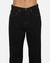 S Double Denim Standard Jeans Raw Black