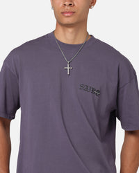 Saint Morta Gothic Stack T-Shirt Purple