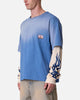 MNML Layered Flame Pocket Long Sleeve T-Shirt Washed Blue