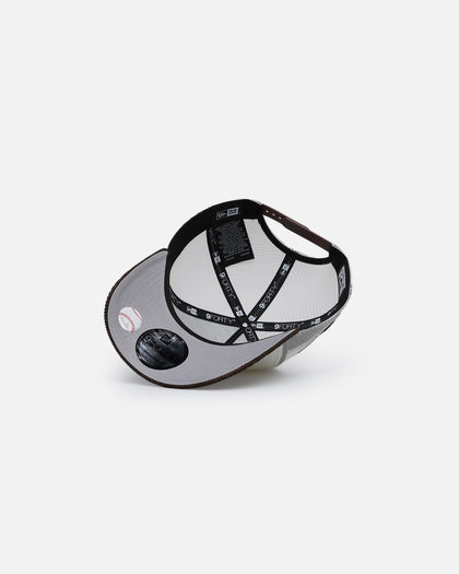 New Era San Diego Padres 9FORTY A-Frame Trucker Snapback Chrome/Walnut