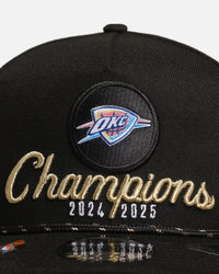 New Era Oklahoma City Thunder '25 NBA Champions Locker Room' 9FIFTY A-Frame Snapback Black