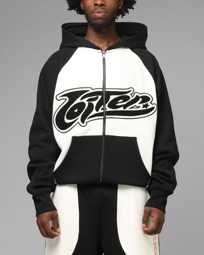 Loiter Jet Stream Zip Hoodie Black/White