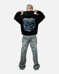 73Studio X Yu-Gi-Oh! Blue Eyes White Dragon Premium Hoodie Black