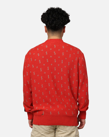Ksubi Allstar Knit Torch Crewneck Red