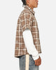 Saint Morta Sanctuary Layered Button Up Shirt Brown